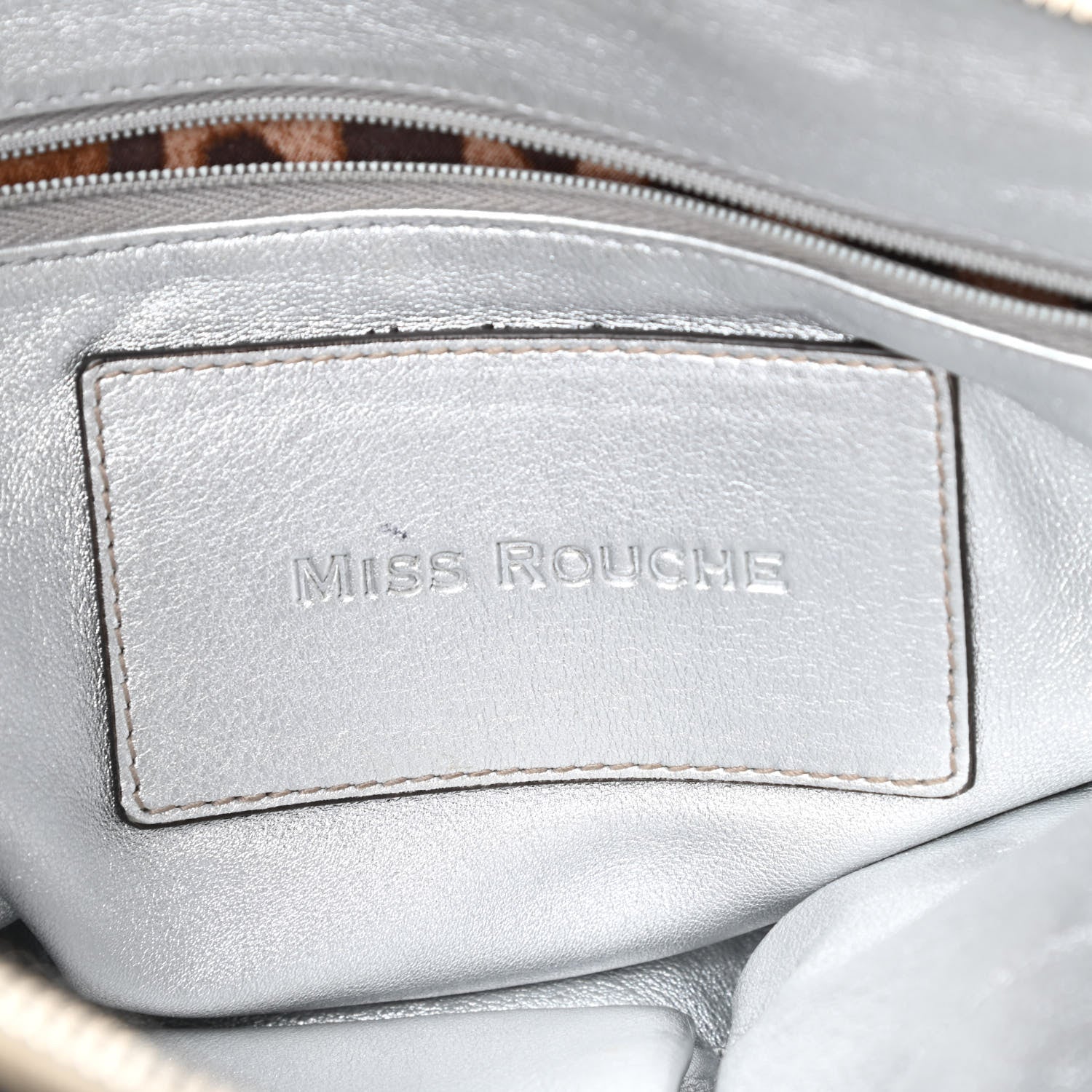 Dolce & Gabbana Distressed Calfskin Ruffled Miss Rouche Satchel White Silver 6 of 17