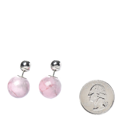 Christian Dior Palladium Mise En Dior Tribal Earrings Pink 2 of 5