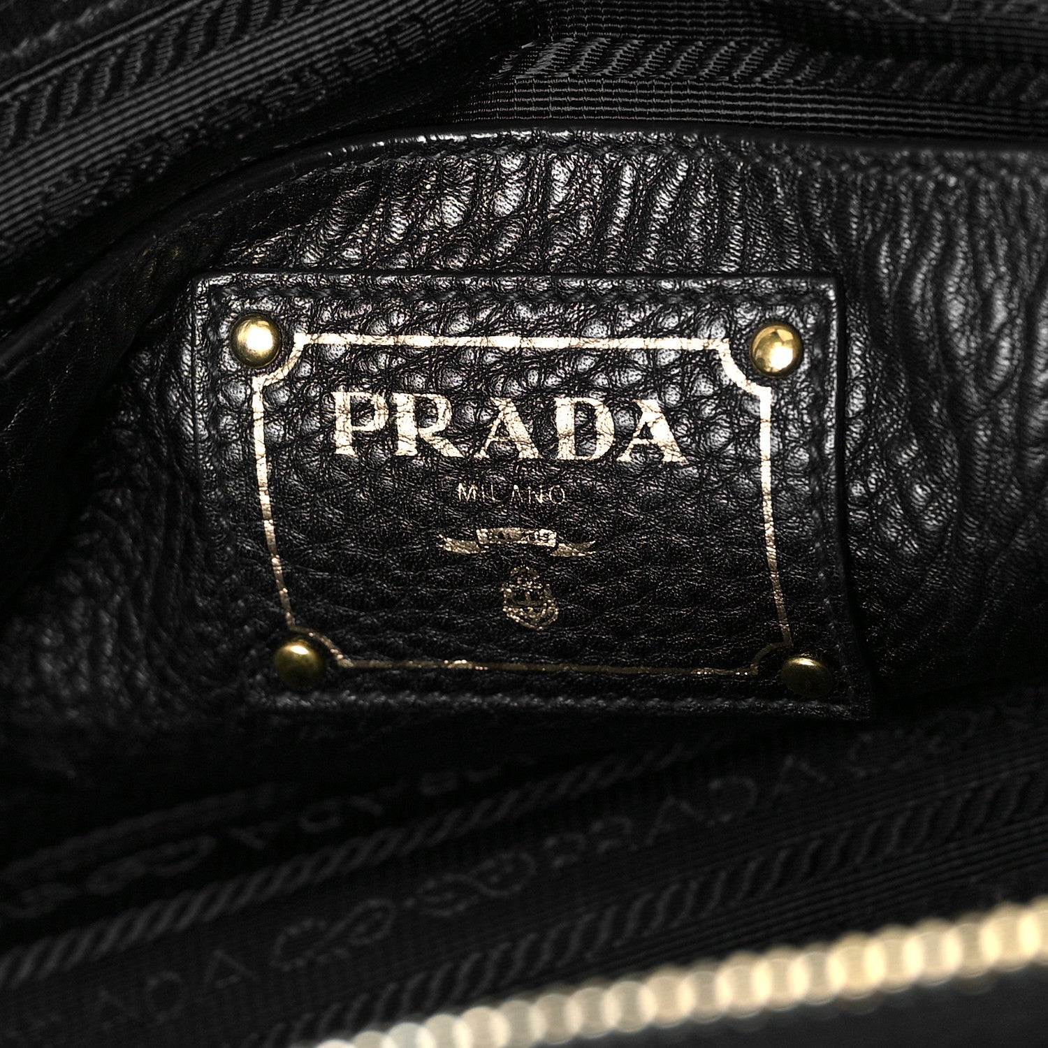 Prada Vitello Phenix Shopping Tote Black 5 of 9