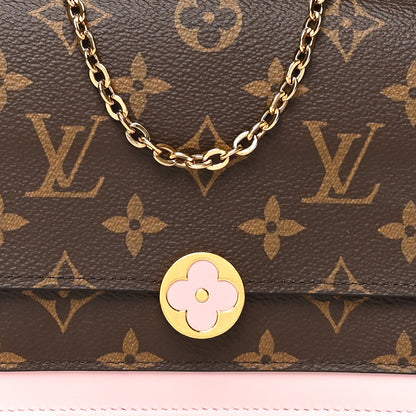 Louis Vuitton Monogram Flore Chain Wallet Rose Ballerine 8 of 10