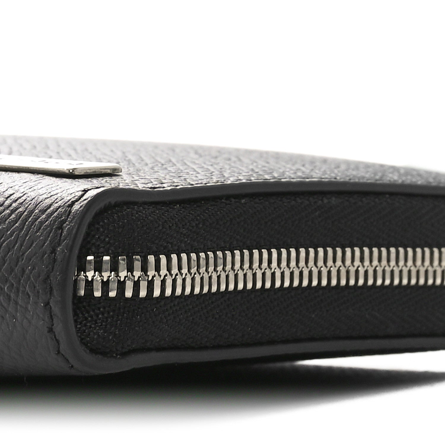 Balenciaga Grained Calfskin Zip Card Case Wallet Black 9 of 9