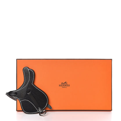 Hermes Box Paddock Selle Horse Saddle Bag Charm Black 4 of 4