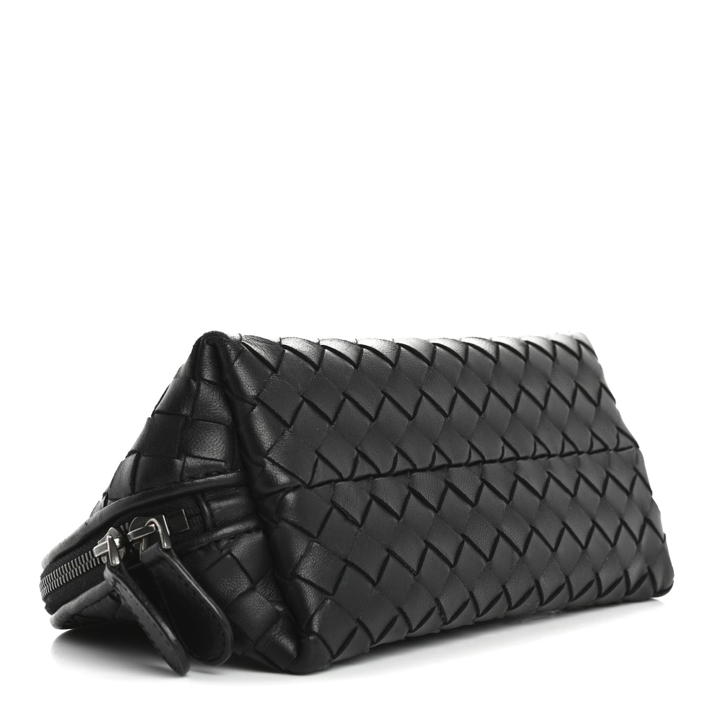 Nappa Intrecciato Small Cosmetic Pouch Black