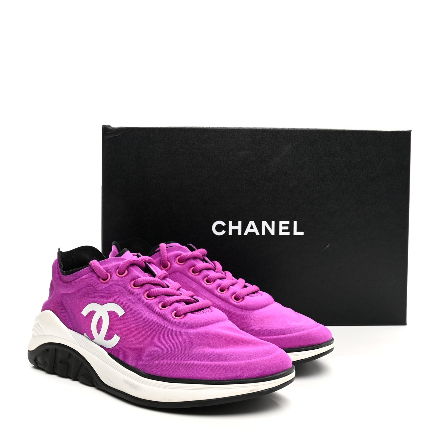 Lycra Fabric Womens CC Sneakers 36 Dark Pink