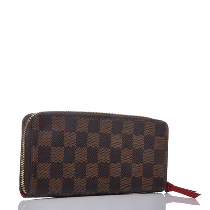 Louis Vuitton Damier Ebene Clemence Wallet Cherry 3 of 8