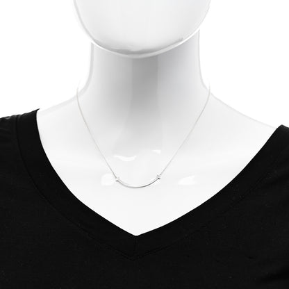 Tiffany Sterling Silver Small T Smile Pendant Necklace 2 of 6