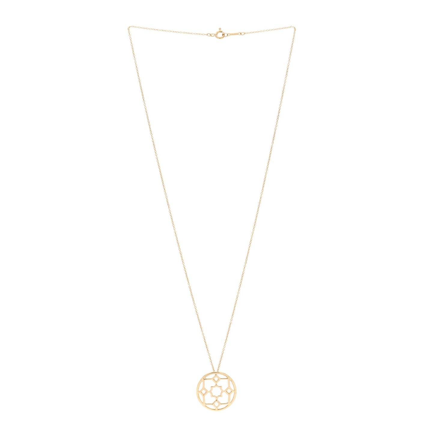 18K Yellow Gold Paloma Picasso Zellige Medallion Pendant Necklace