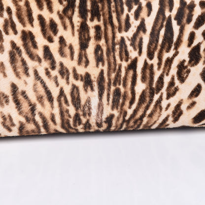 Valentino Garavani Calf Hair Cavallino Animal Rockstud Dome Satchel Leopard 18 of 18