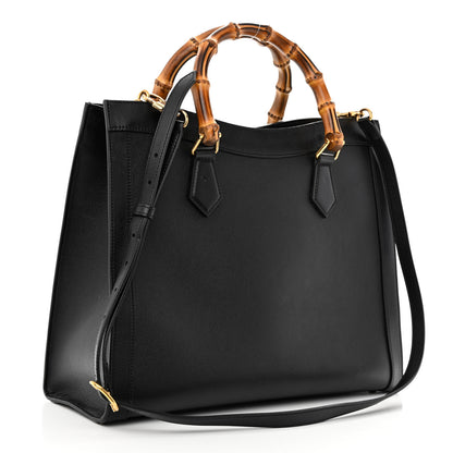 Gucci Wonka Grain Calfskin Medium Diana Tote Bag Black 3 of 14