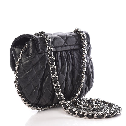 Chanel Washed Lambskin Quilted Mini Chain Around Flap Black 3 of 13