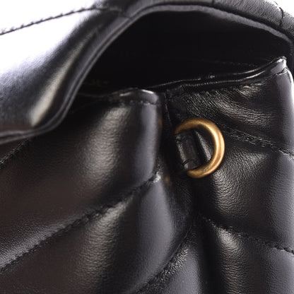 Saint Laurent Calfskin Y Quilted Monogram Toy Loulou Crossbody Bag Black 10 of 12