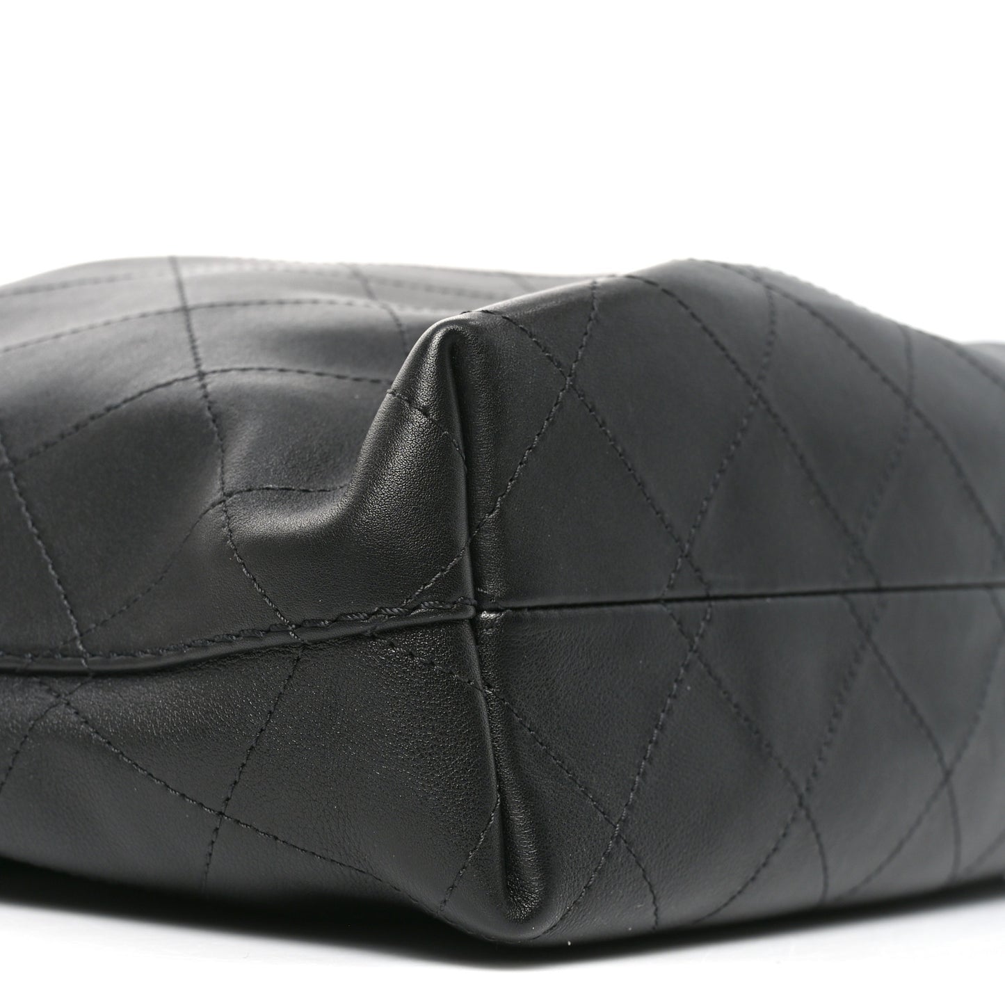 Calfskin Quilted Small Maxi Hobo Black