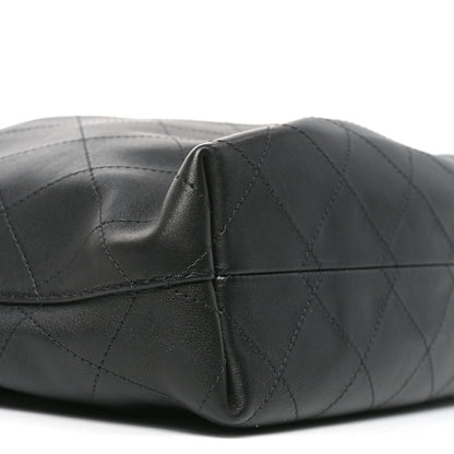 Chanel Calfskin Quilted Small Maxi Hobo Black 9 of 10