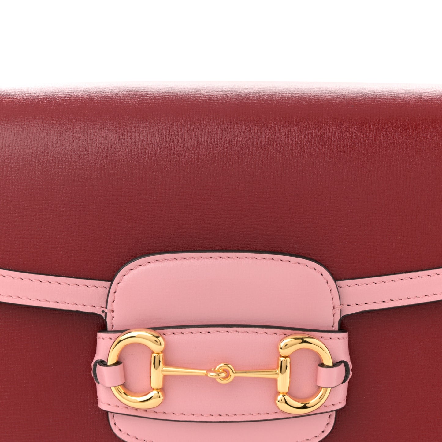 Azalea Calfskin Horsebit 1955 Shoulder Bag New Cherry Red Wild Rose