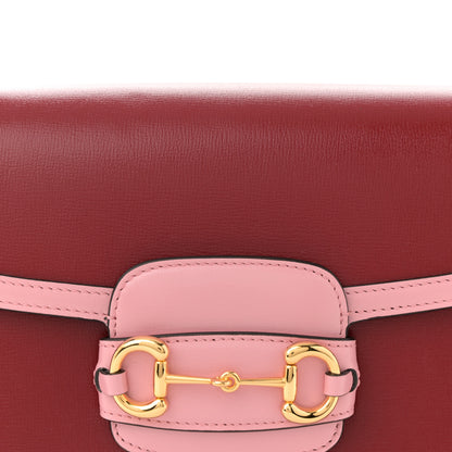 Gucci Azalea Calfskin Horsebit 1955 Shoulder Bag New Cherry Red Wild Rose 8 of 10