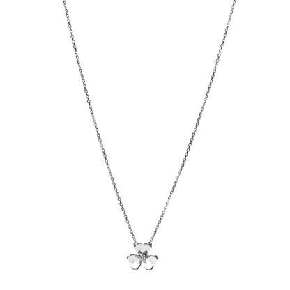 Van Cleef & Arpels 18K White Gold Diamond Mini Frivole Pendant Necklace 1 of 7