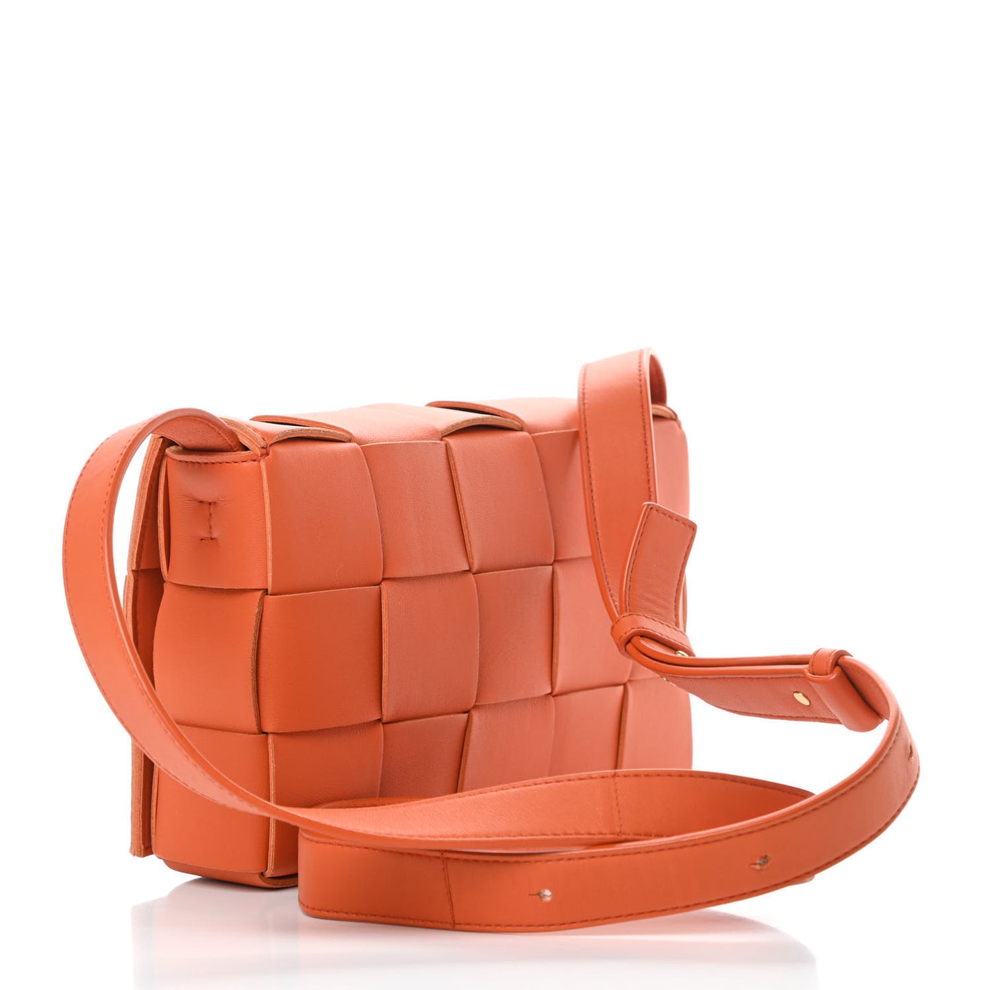 Nappa Maxi Intreccio Cassette Bag Burned Orange