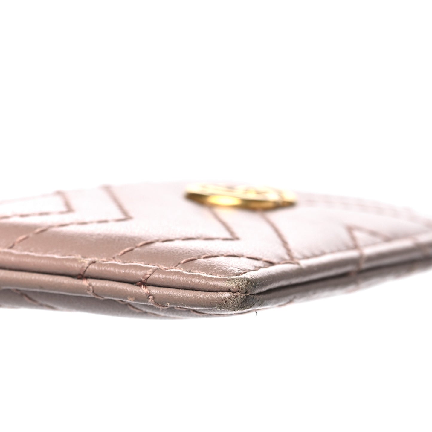 Calfskin Matelasse GG Marmont Card Holder Porcelain Rose