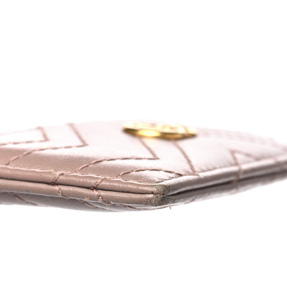 Gucci Calfskin Matelasse GG Marmont Card Holder Porcelain Rose 8 of 9