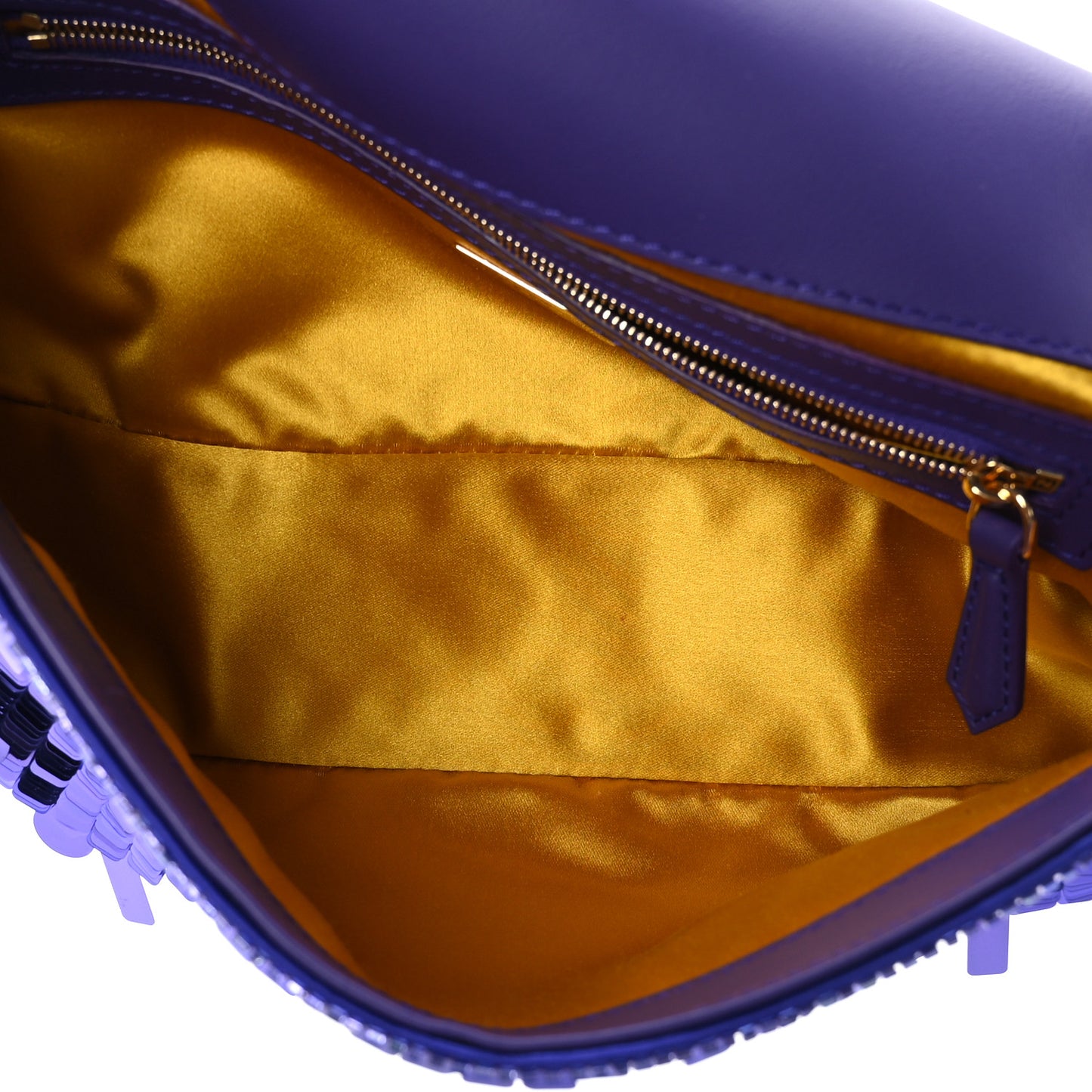 Sequin Paillettes Shiny Nappa Sex and the City Baguette Viola Purple Rain