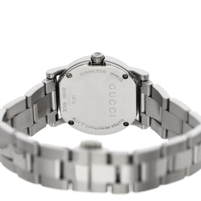 Gucci Stainless Steel Diamond Bezel Mother of Pearl 27mm 101L Quartz Watch 4 of 6
