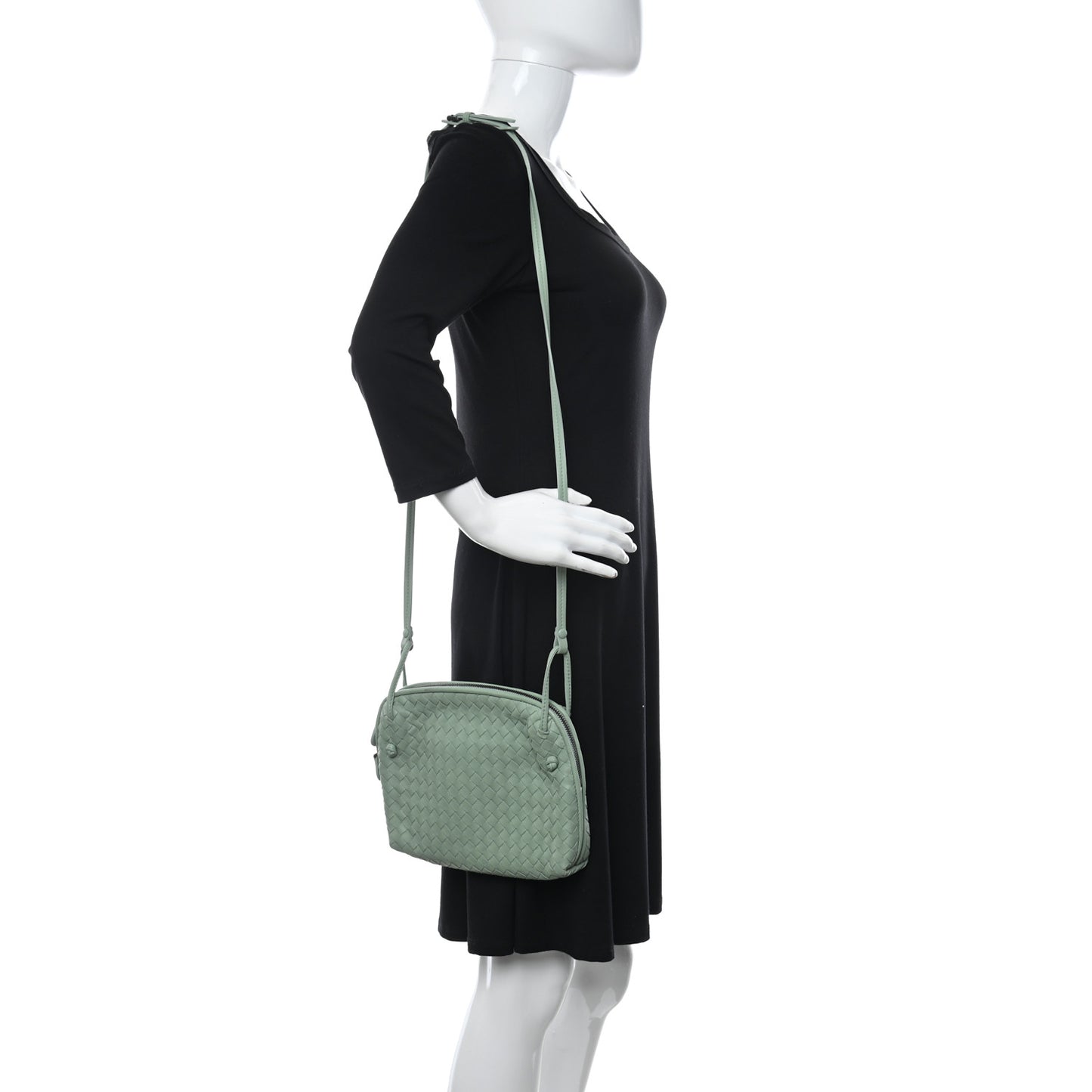Nappa Intrecciato Nodini Crossbody Messenger New Sauge