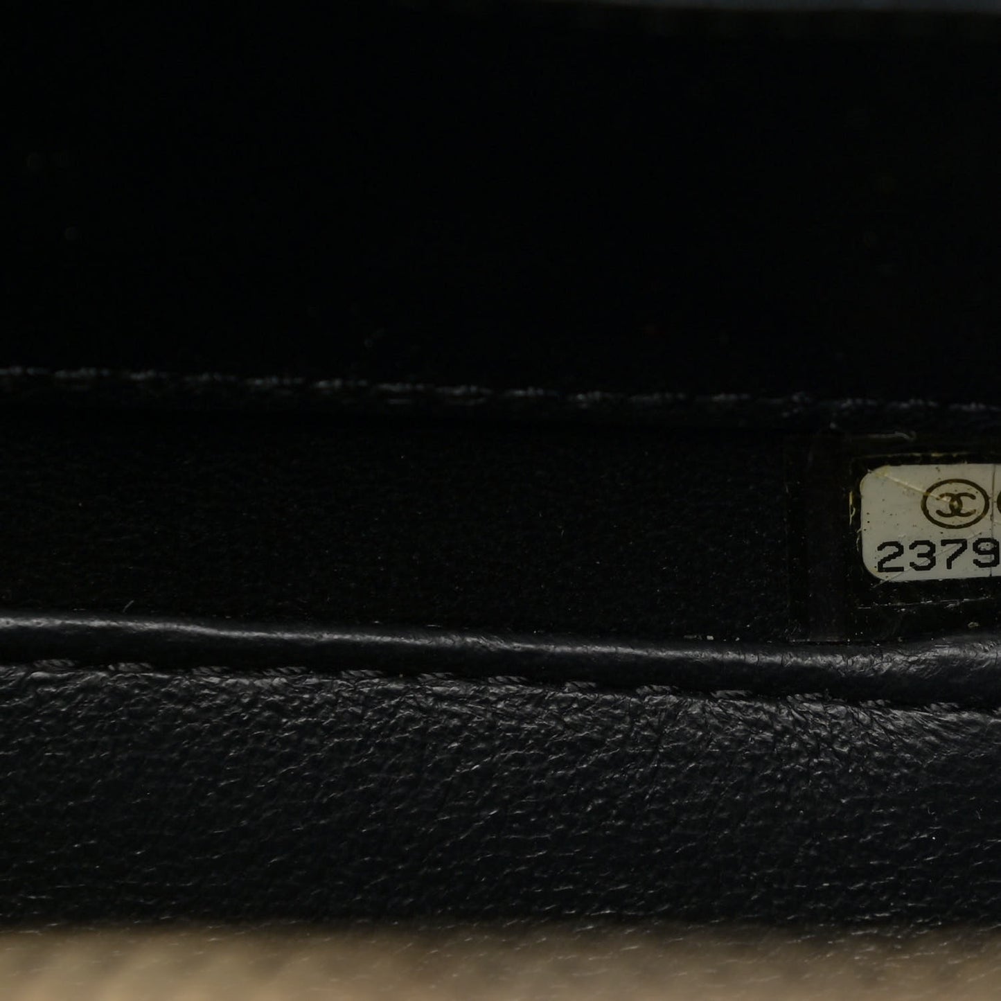 Caviar Quilted Large CC Filigree Vanity Case Beige Black