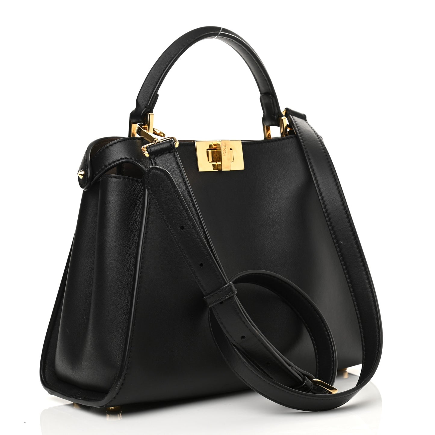 Vitello Tahiti Burro Medium Peekaboo Iconic Essentially Satchel Black Corda