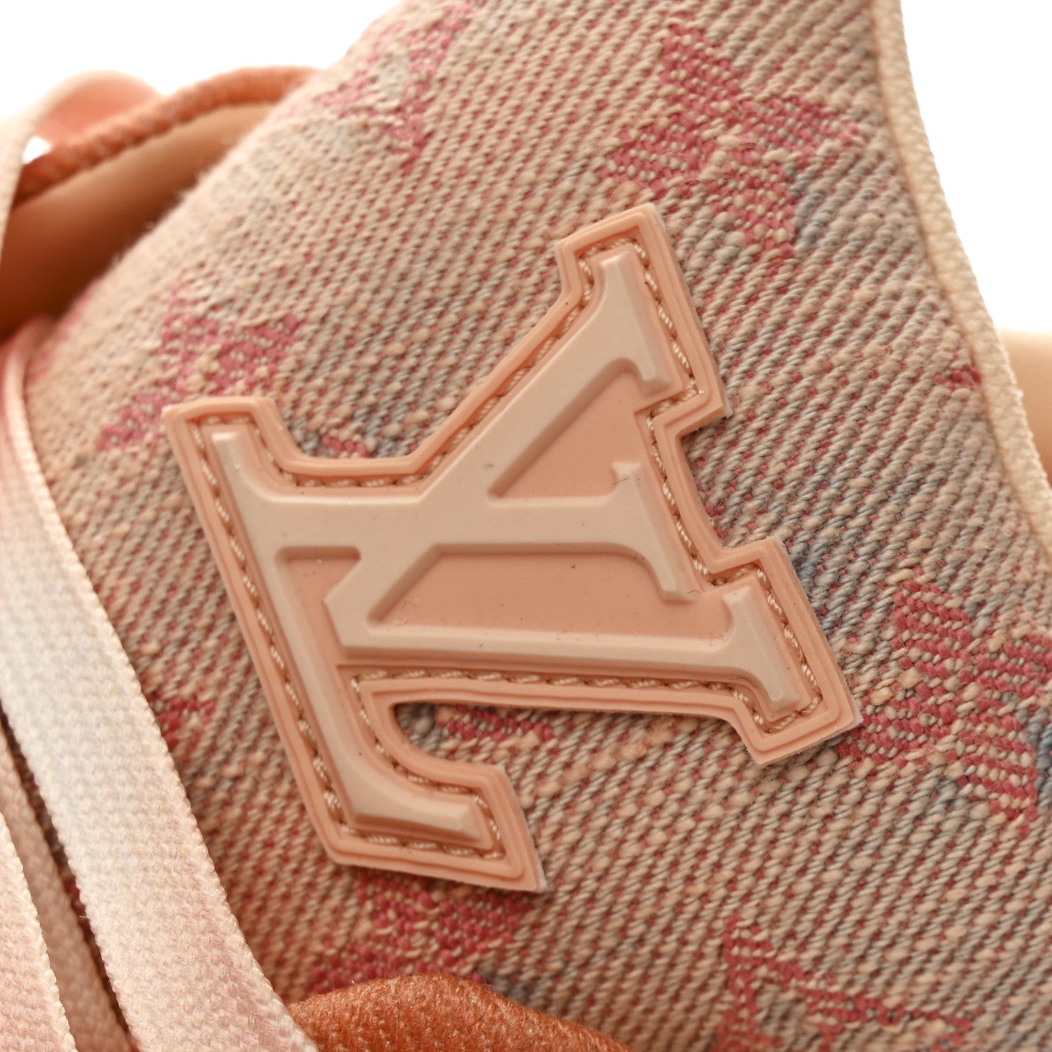 Louis Vuitton Monogram Denim Mens LV Trainer Sneakers 8 Orange 11 of 11