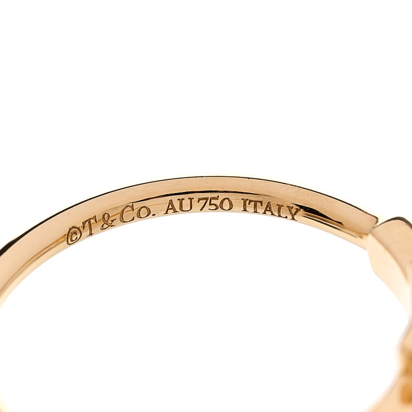 18K Yellow Gold Diamond T Wire Ring 56 7.75