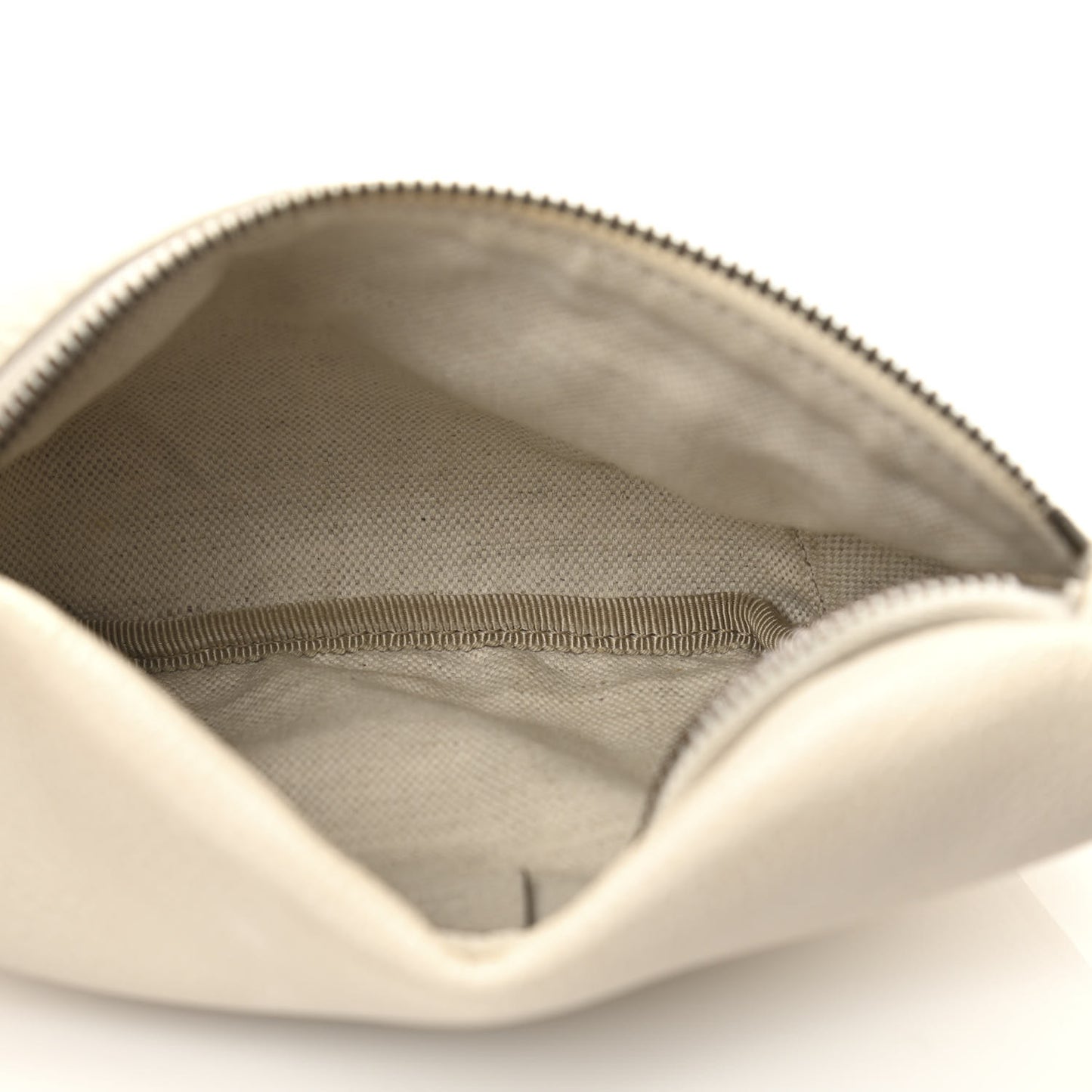 Grained Calfskin Small Logo Belt Bag White