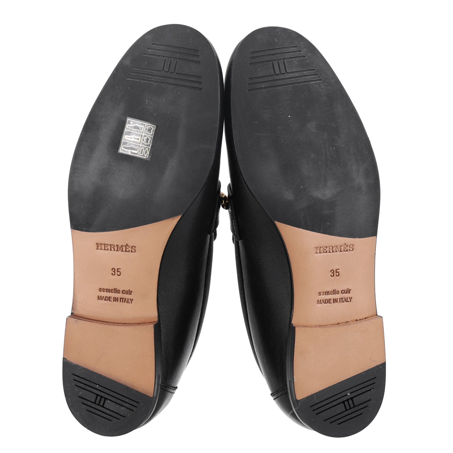 Calfskin Womens Colette Loafers 35 Black