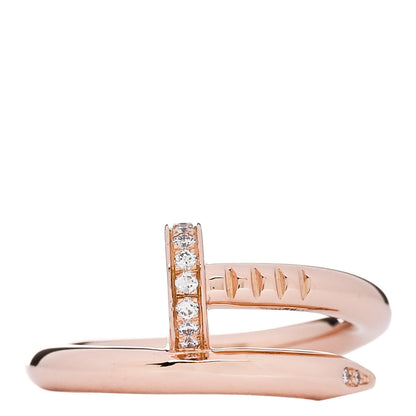 Cartier 18K Pink Gold Diamond Juste Un Clou Ring 51 5.75 1 of 4