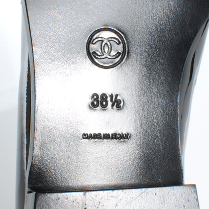 Chanel Patent Leather Loafers 38.5 Black 7 of 7