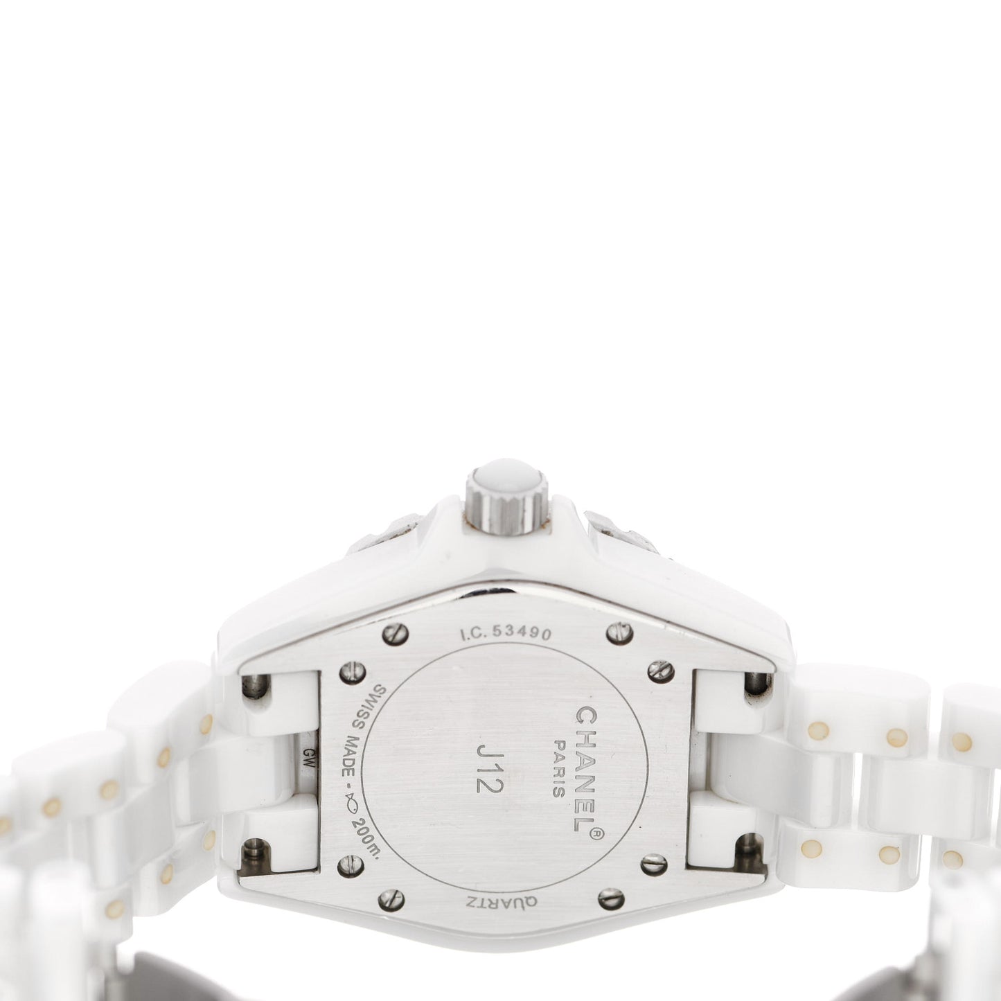 Stainless Steel Ceramic 33mm J12 Quartz Watch White