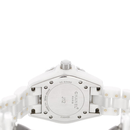 Chanel Stainless Steel Ceramic 33mm J12 Quartz Watch White 4 of 4