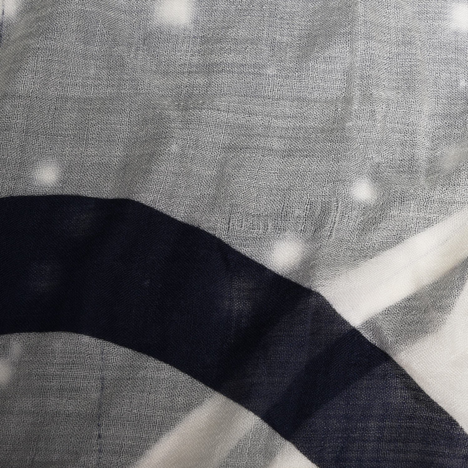 Chanel Cashmere CC Square Scarf Blue 6 of 7