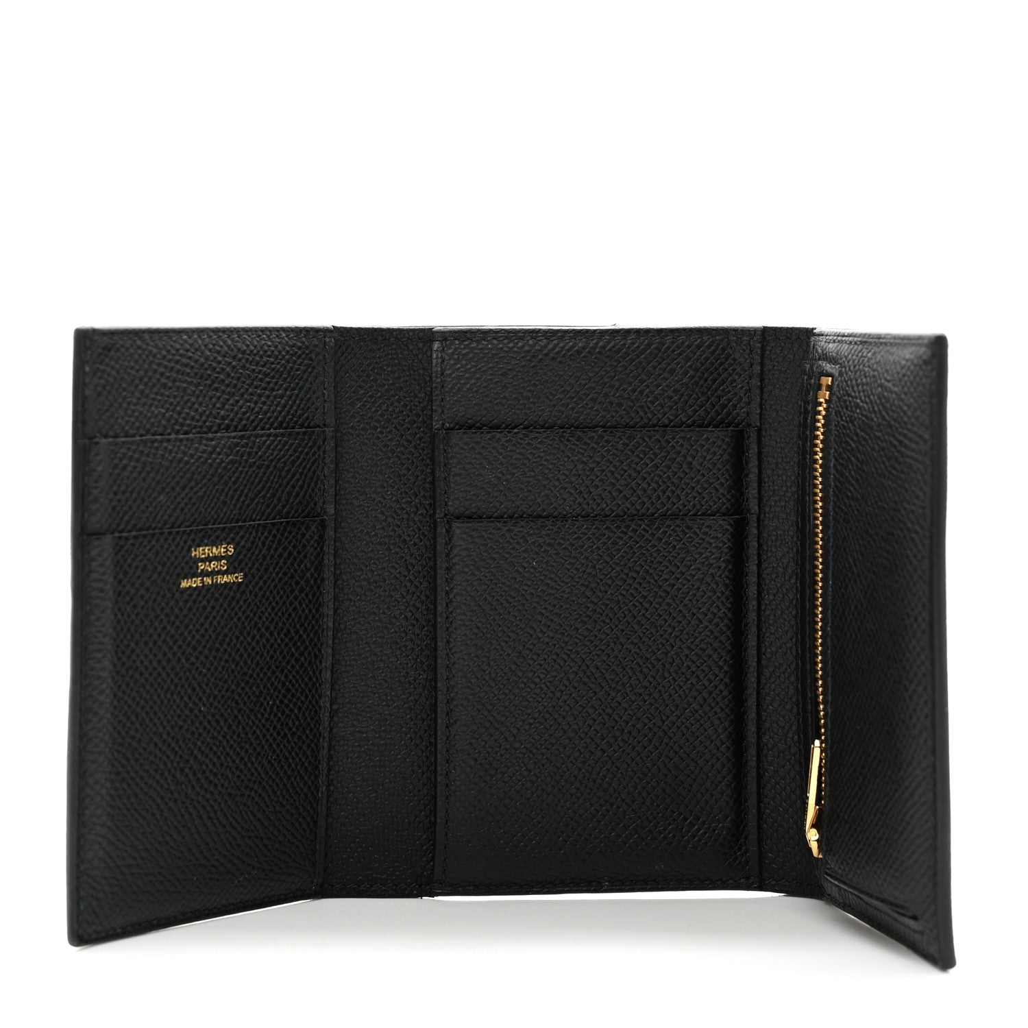 Hermes Epsom Tri-Fold Compact Bearn Wallet Black 5 of 7