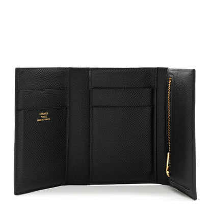 Hermes Epsom Tri-Fold Compact Bearn Wallet Black 5 of 7