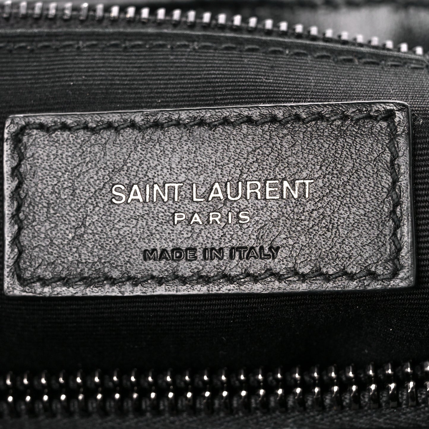 Calfskin Y Quilted Monogram Monochrome Medium Loulou Chain Satchel Black