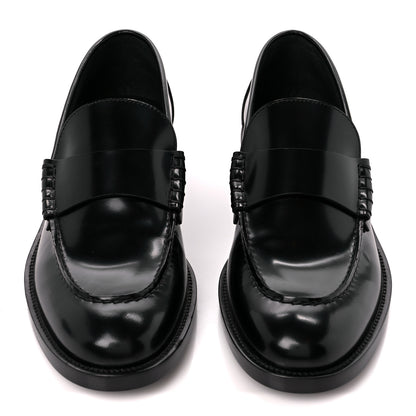 Chanel Shiny Calfskin Logo Loafers 39 Black 2 of 11