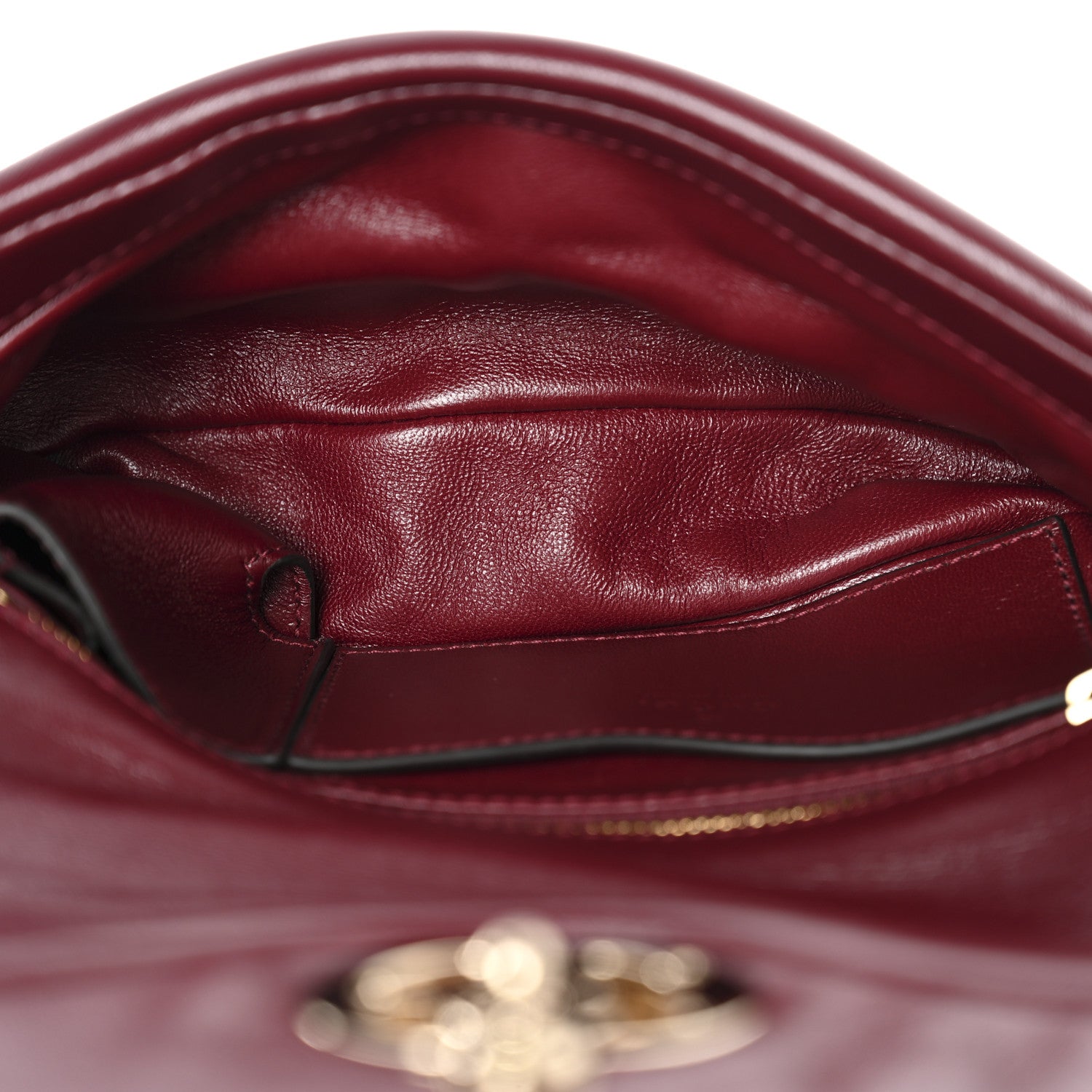 Gucci Lambskin Mini GG Milano Top Handle Shoulder Bag Rosso Ancora 5 of 10