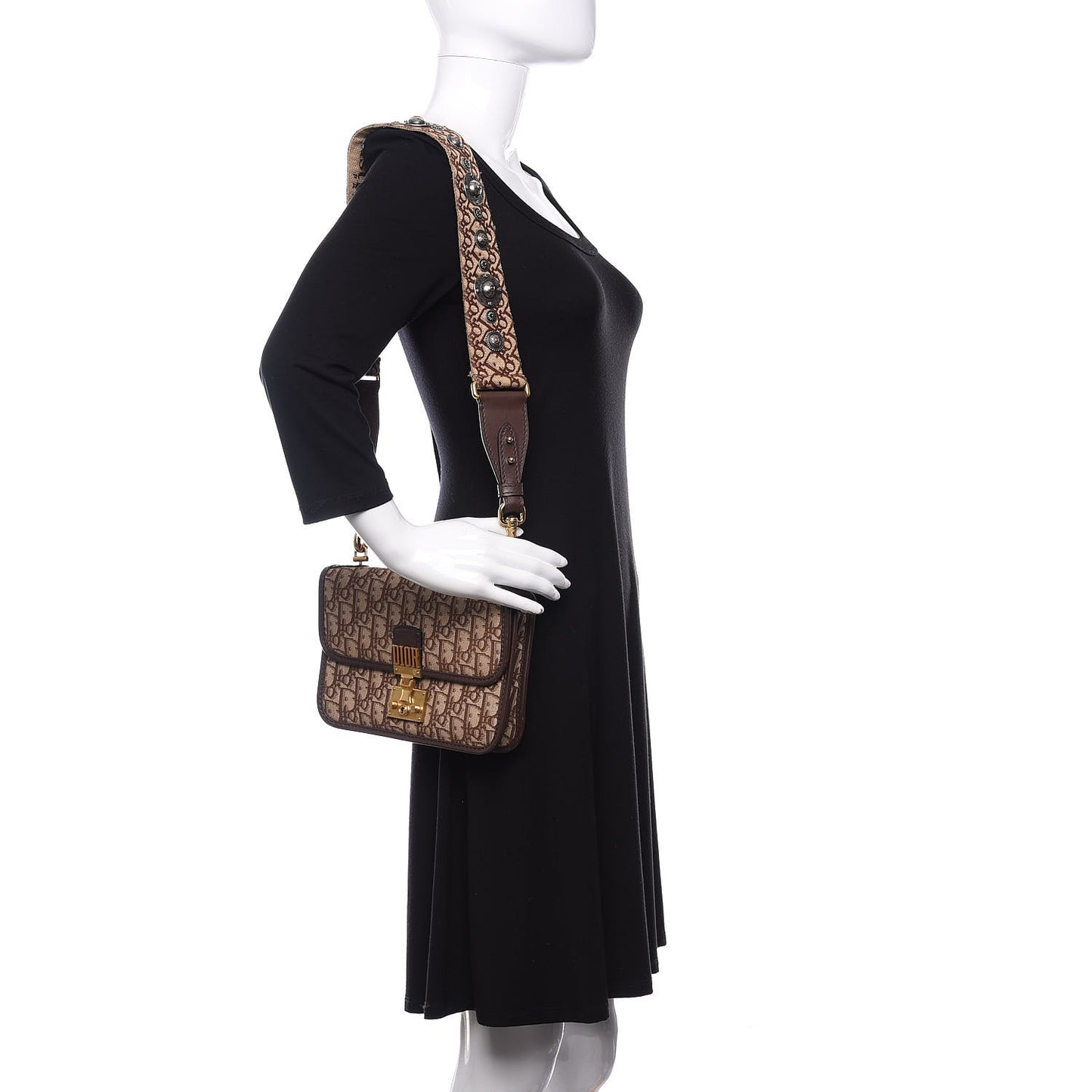 Oblique DiorAddict Flap Bag Brown