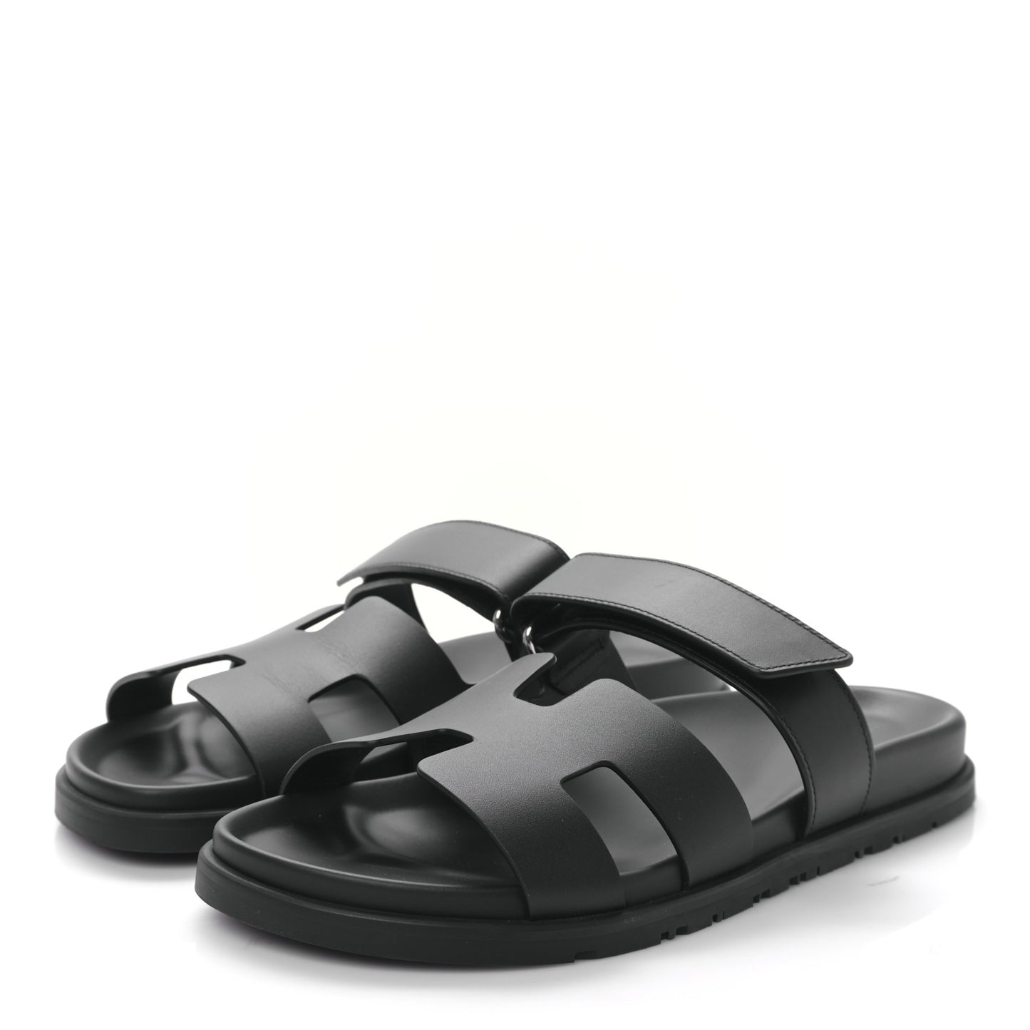 Calfskin Womens Chypre Sandals 40.5 Black
