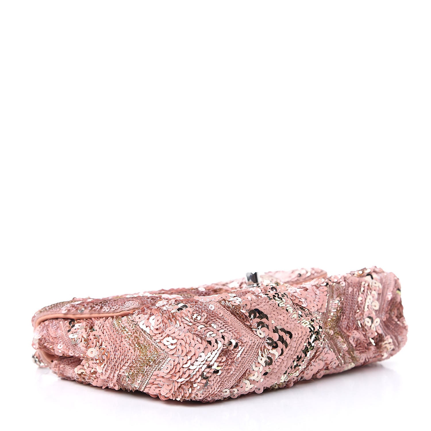 Chanel Sequins Chevron Mini Rectangular Flap Pink 4 of 10