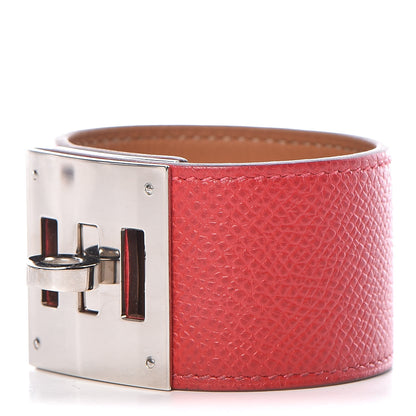 Hermes Epsom Kelly Dog Bracelet Rouge Casaque 1 of 5
