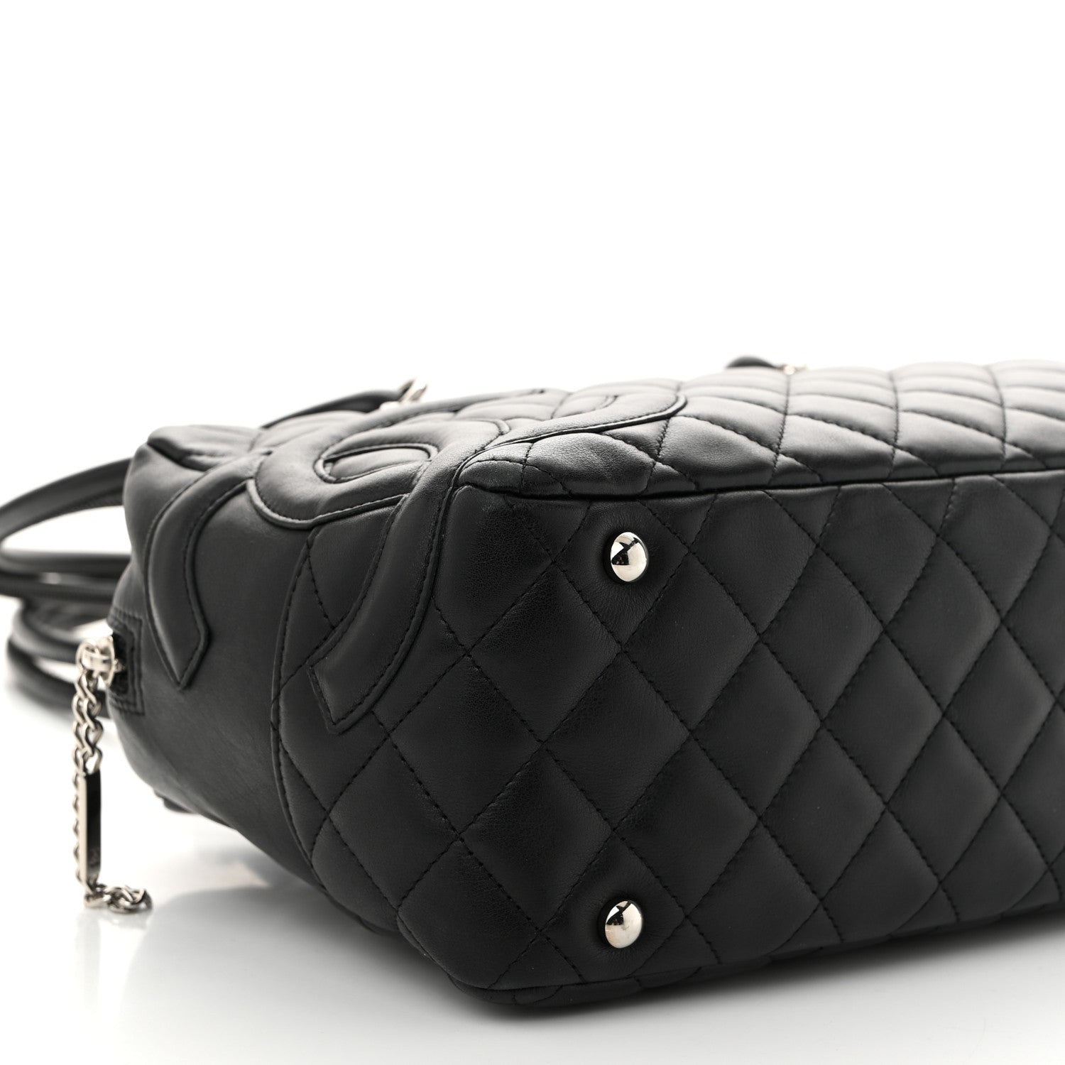 Chanel Calfskin Quilted Large Cambon Bowler Black 9 of 11