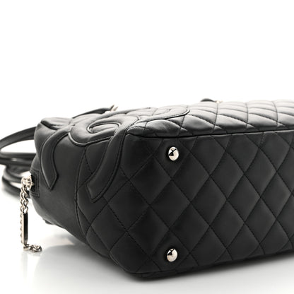 Chanel Calfskin Quilted Large Cambon Bowler Black 9 of 11