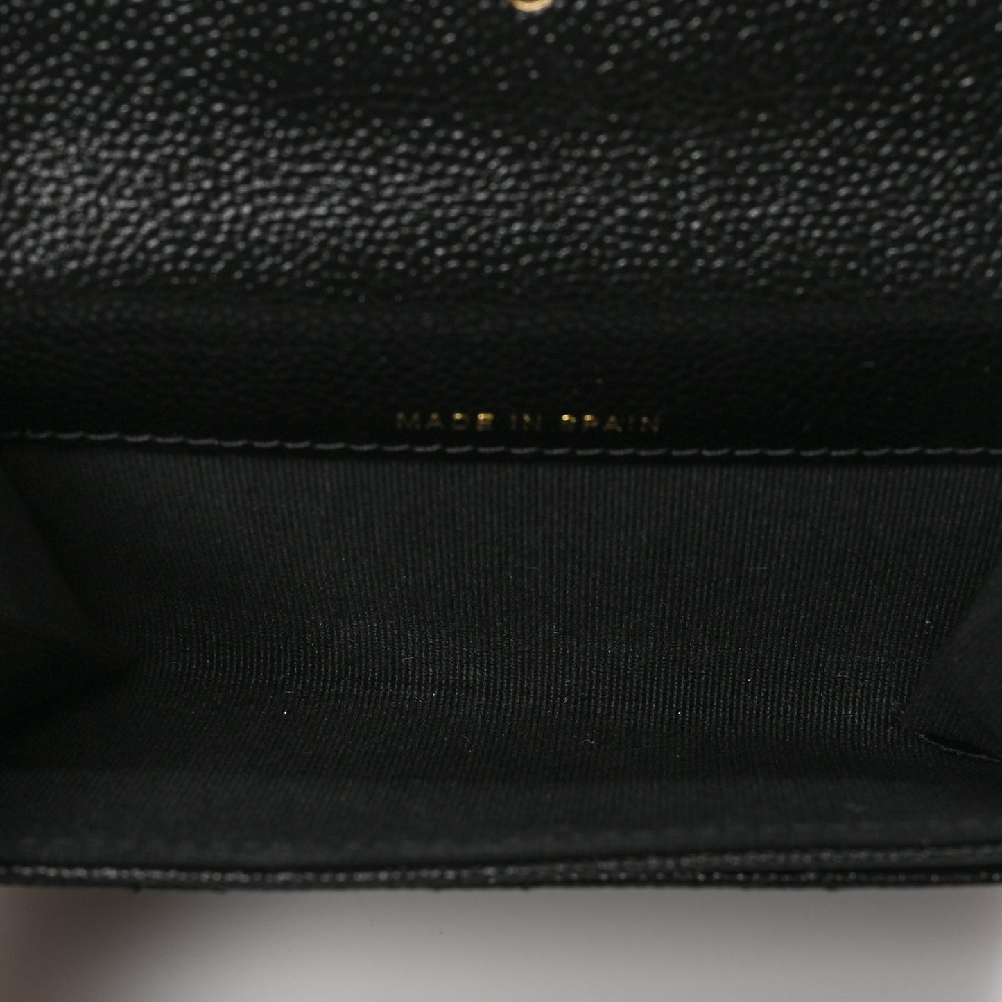 Caviar Quilted Chain CC Flap Card Holder Black