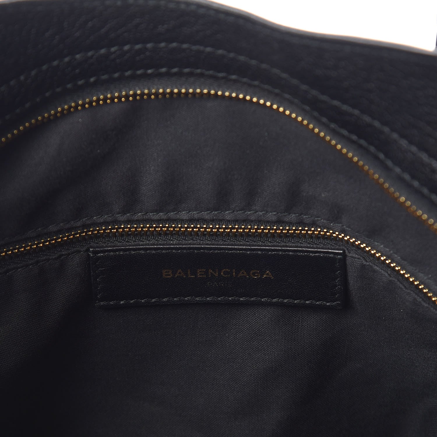 Balenciaga Chevre Gold Metallic Edge Hardware Velo Black 4 of 13